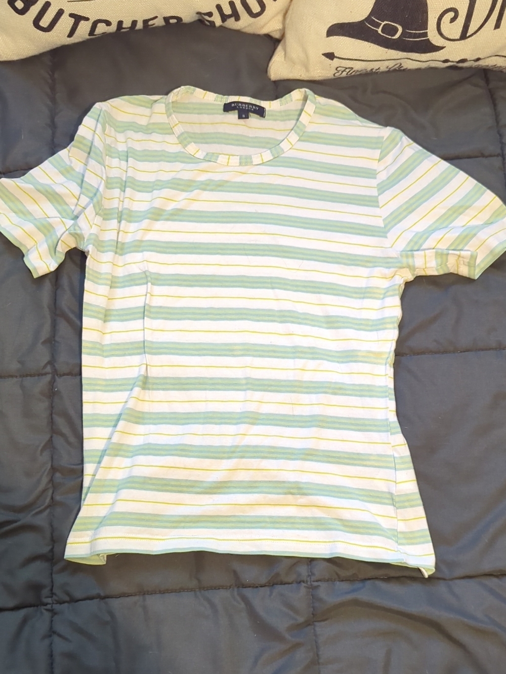 Authentic Burberry Stripe Top Size Small! CUTE! 🌞